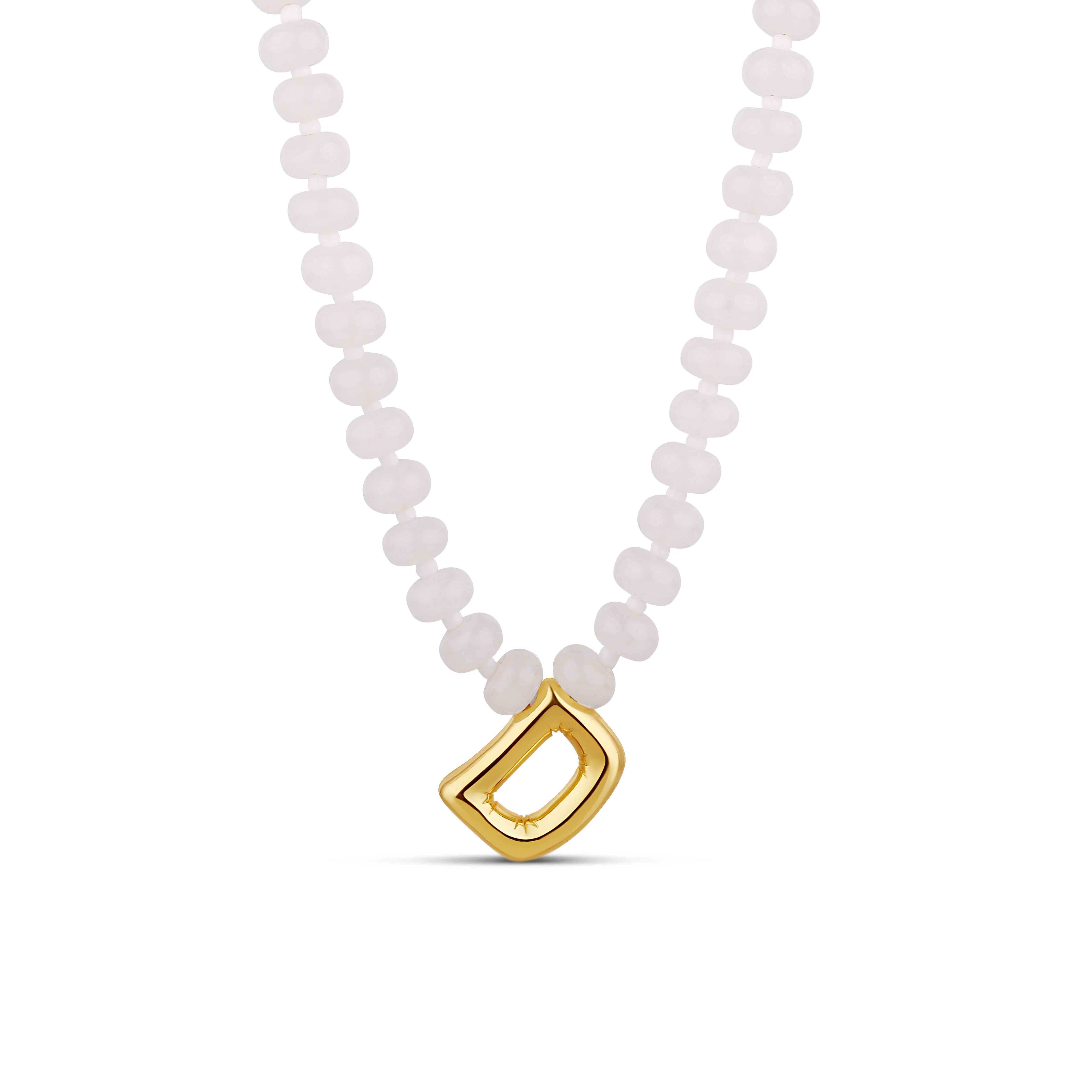 Bubble Initial Beaded Necklace - Image 12