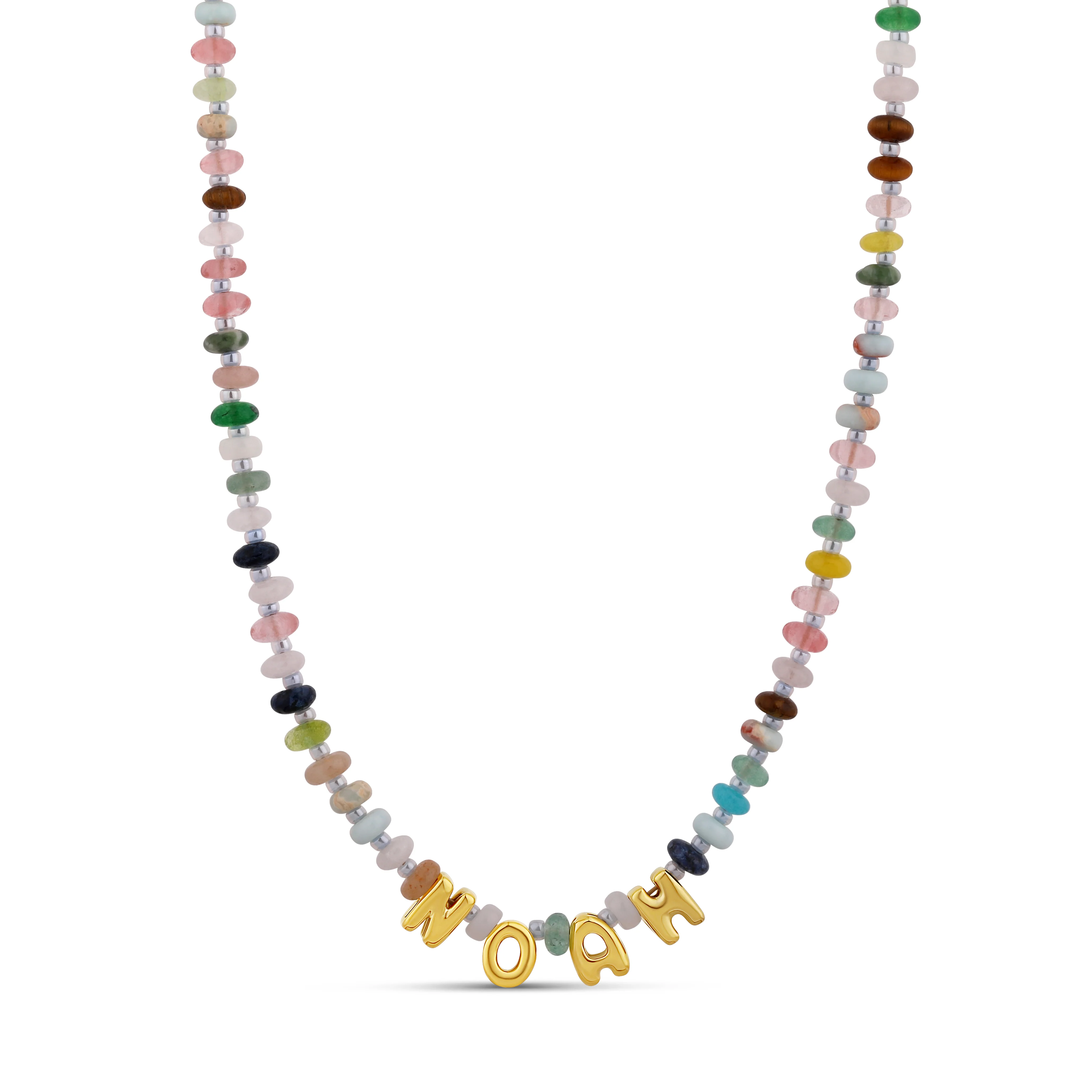 Custom Name Beaded Necklace - Personalized Letter Necklace (6 Colors) - Image 4