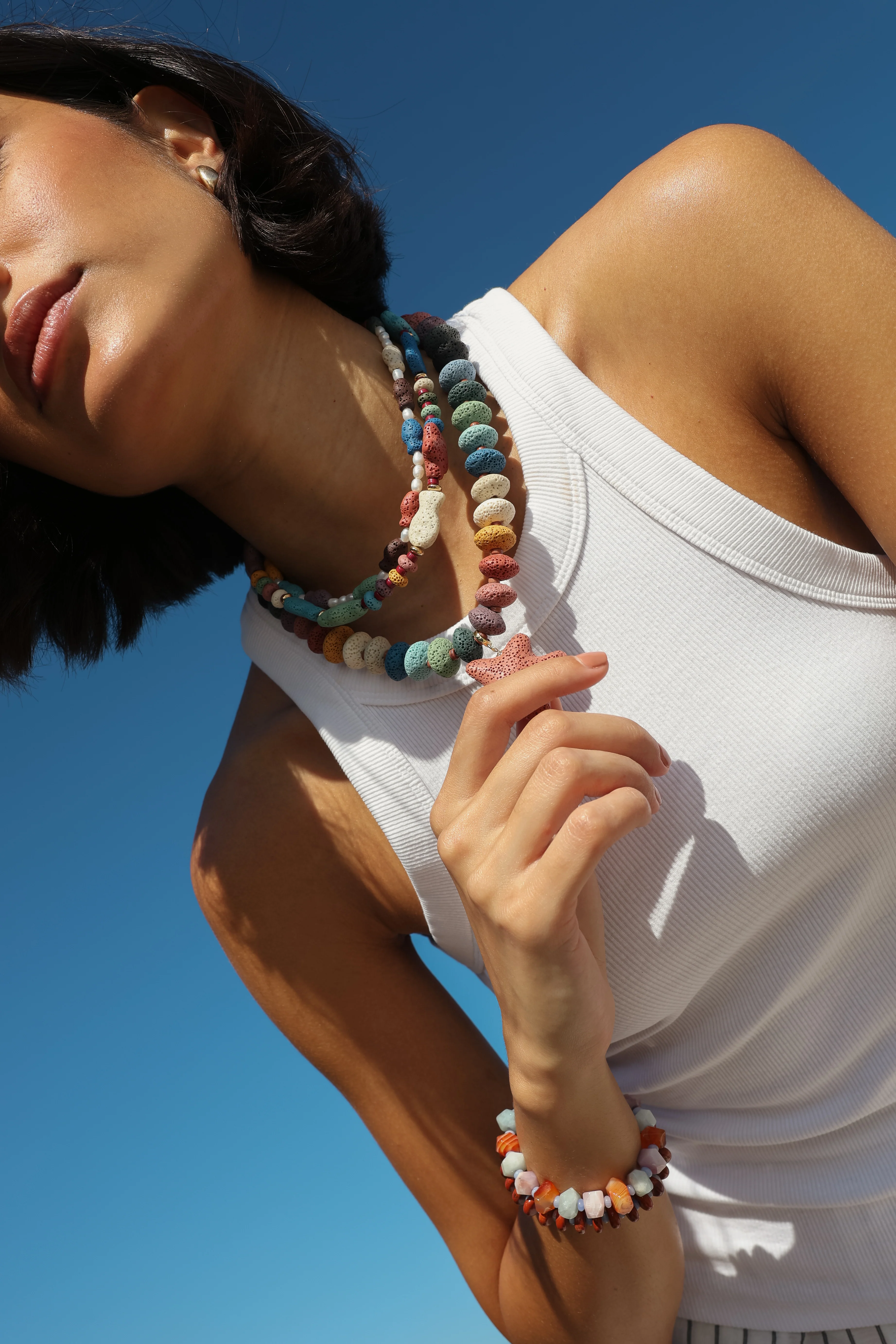 Lava Stone Starfish Necklace - Image 5