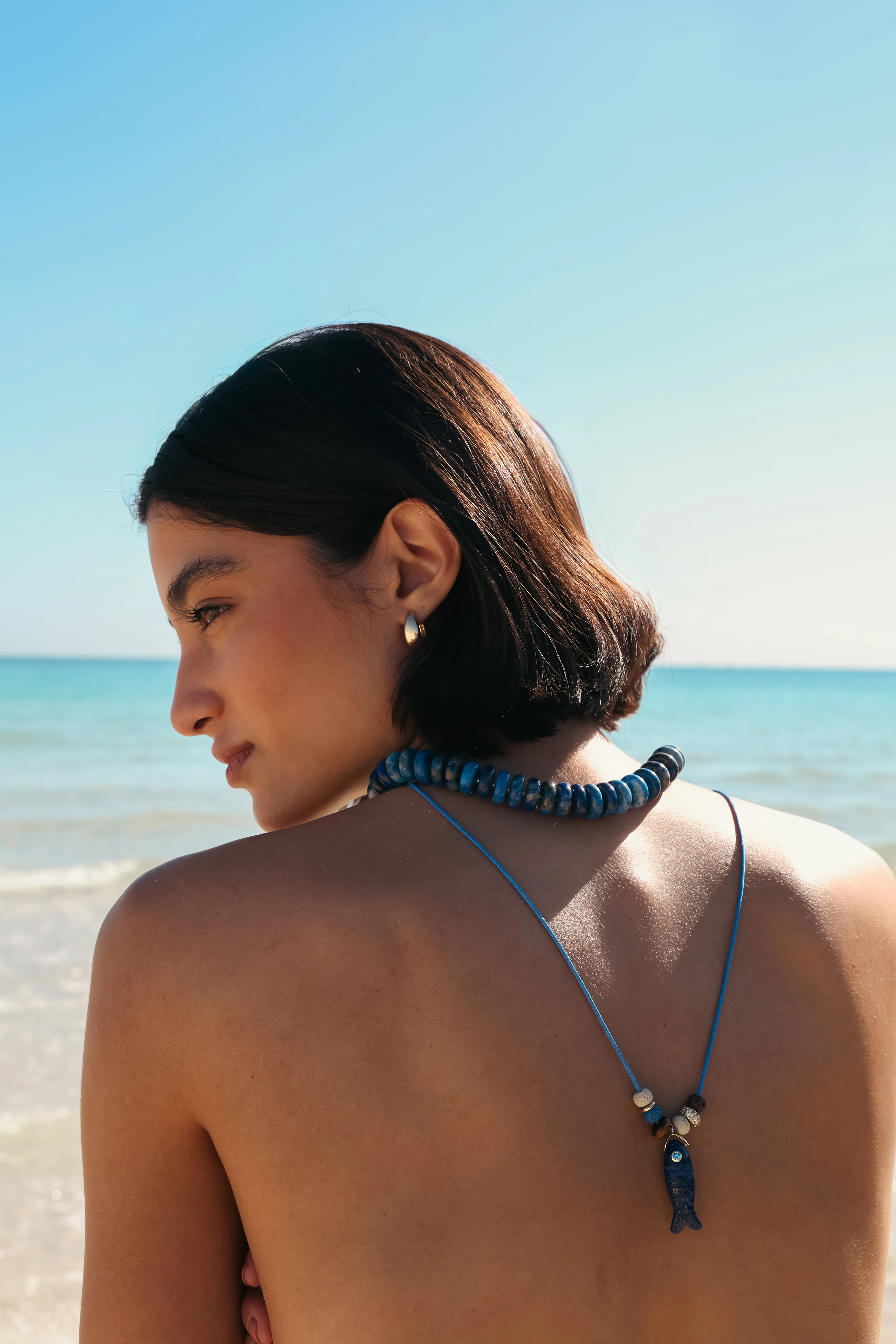 Navy Gemstone Choker - Image 4
